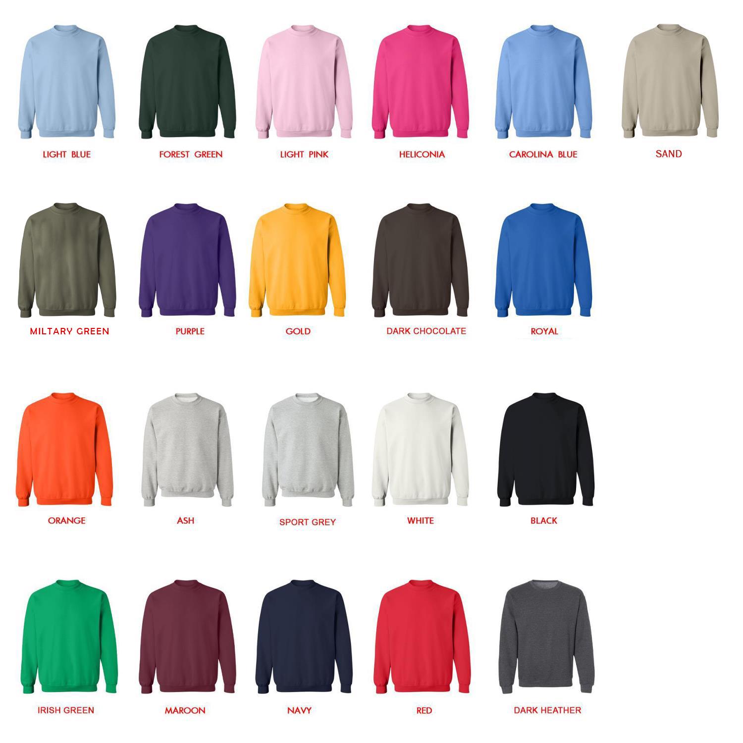 sweatshirt color chart - EXO UK Shop