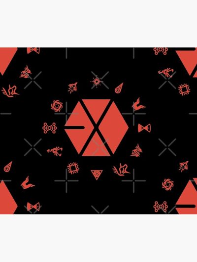Alternative view of Exo Logo Kpop Group Members Tapestry