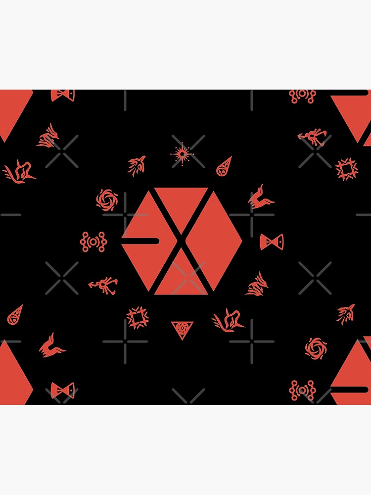 Exo Logo Kpop Group Members Tapestry - Image 2