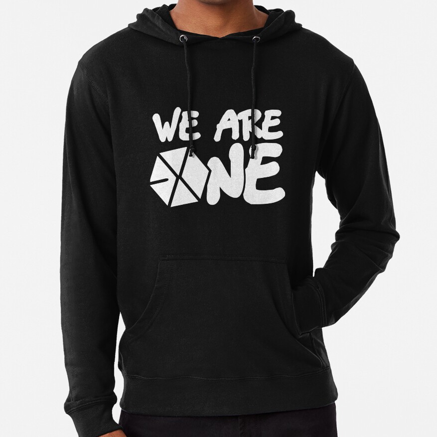Exo We Are One White Font Hoodie