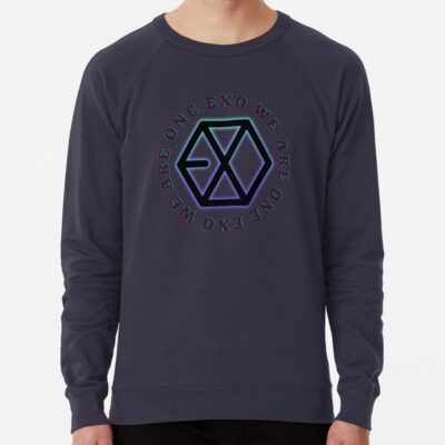 Alternative view of We Are One Exo Holographic Text Sweatshirt