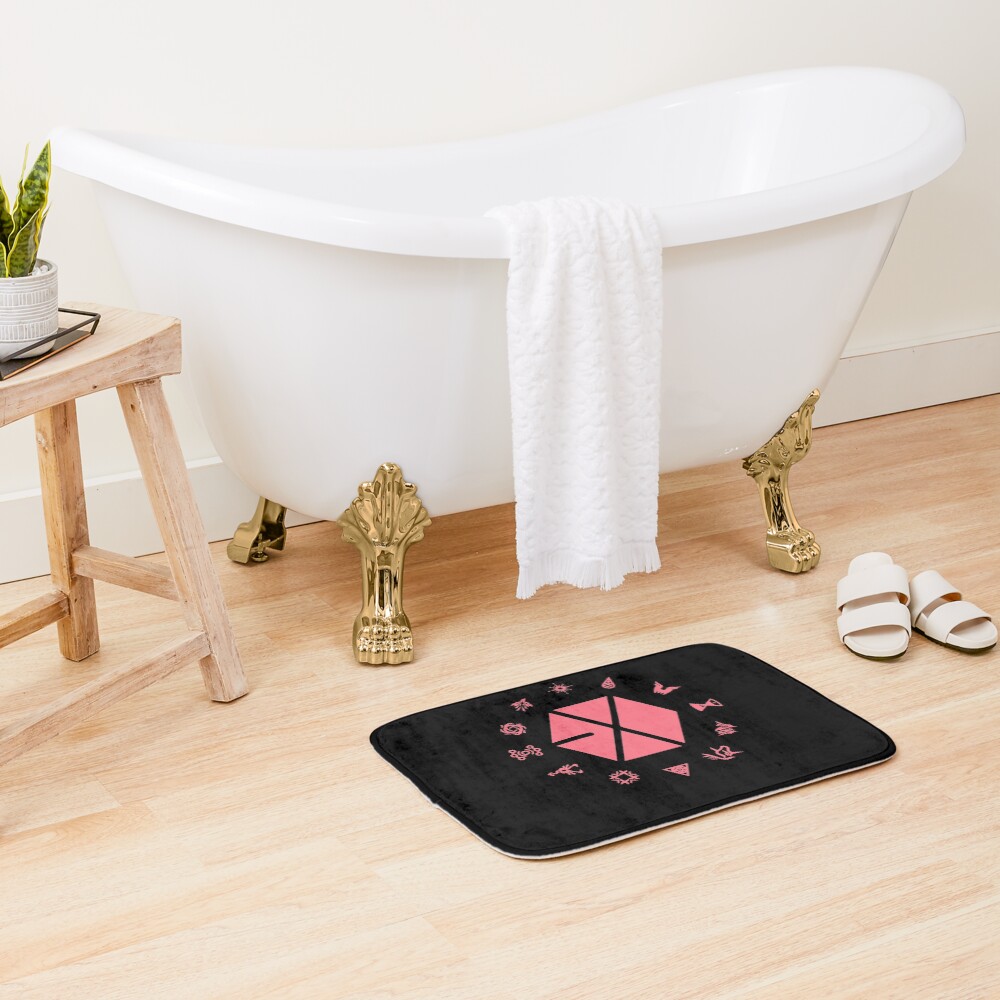 Exo Logo Kpop Group Members Bath Mat - Image 2