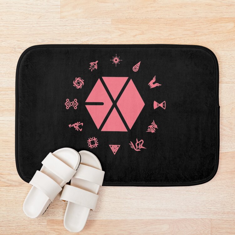 Exo Logo Kpop Group Members Bath Mat - Image 3