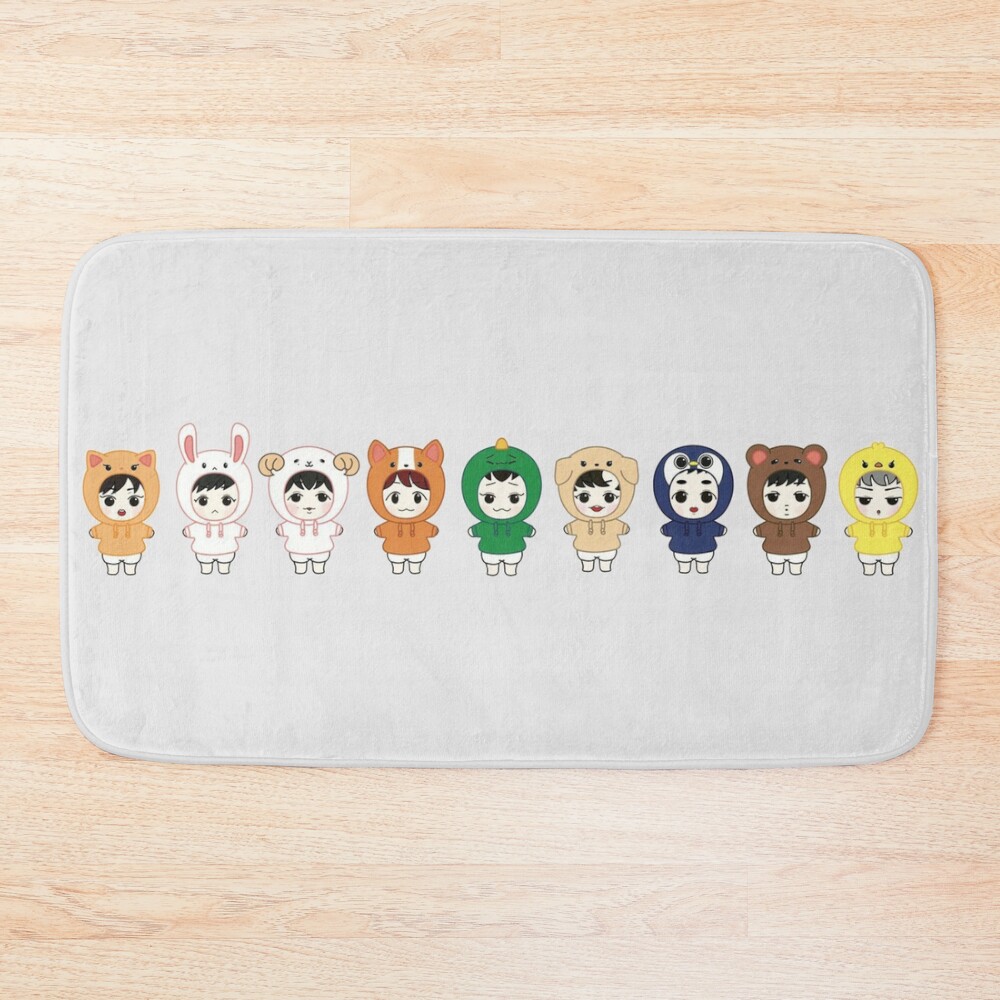 Exo Cutie Babies In Onesies Bath Mat