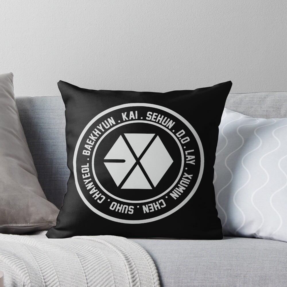 Exo Ot9 Member Throw Pillow